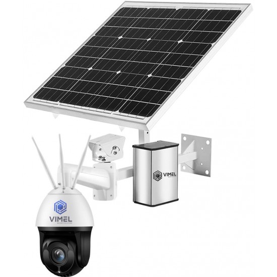 Human Detection 4G Solar Security Auto Tracking Camera 30X Optical 5MP 2K 