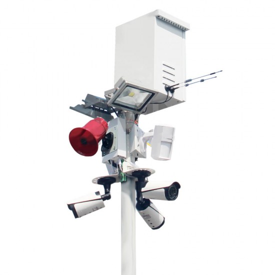 360 Degree 4G Construction Flood Light Camera System