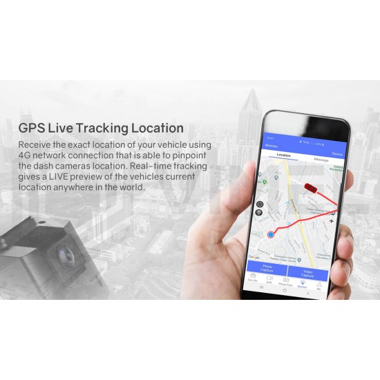 4G Dual Dash Camera GPS Security Parking Device