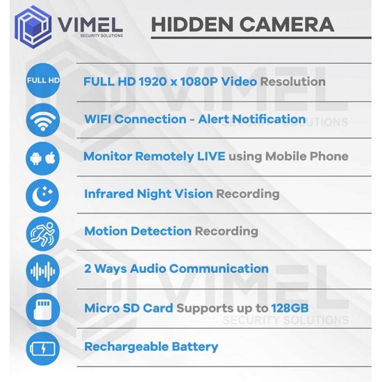 Home Spy LED Lamp WIFI Security Camera 