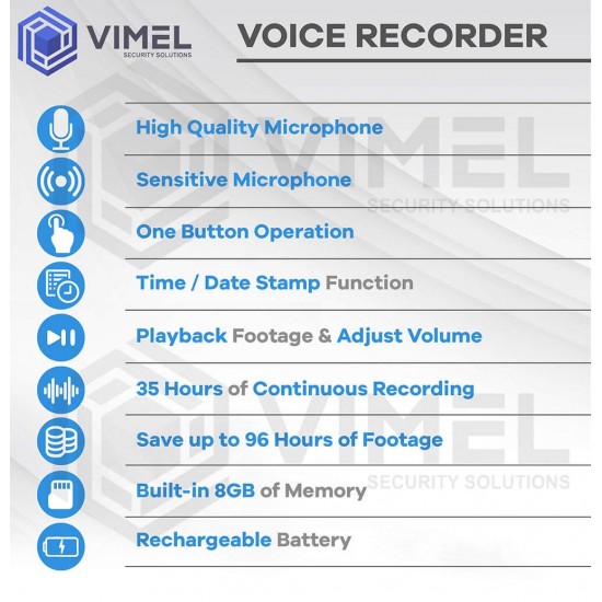 Smallest Spy Voice Recorder for Evidence Proof
