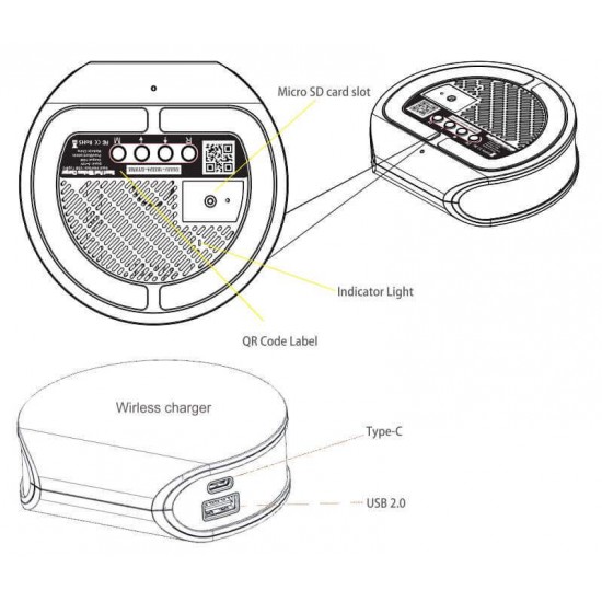 Wireless Spy Charger Alarm Clock Camera