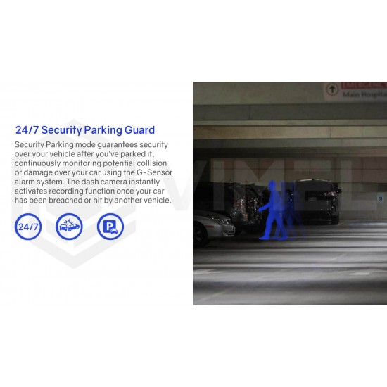 24/7 4G Dual Dash Camera Security Parking Guard