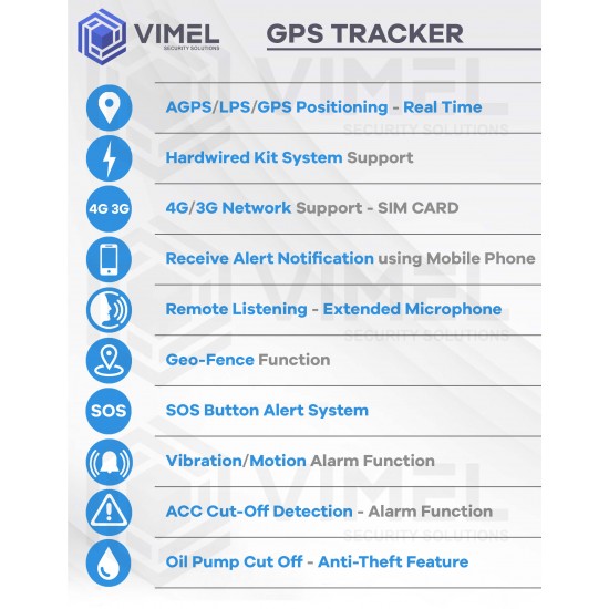 VIMEL 4G GPS Tracker Remote Listening Device