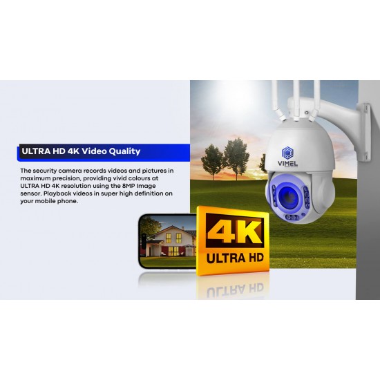 4G Home Security Camera 20X ULTRA HD 4K