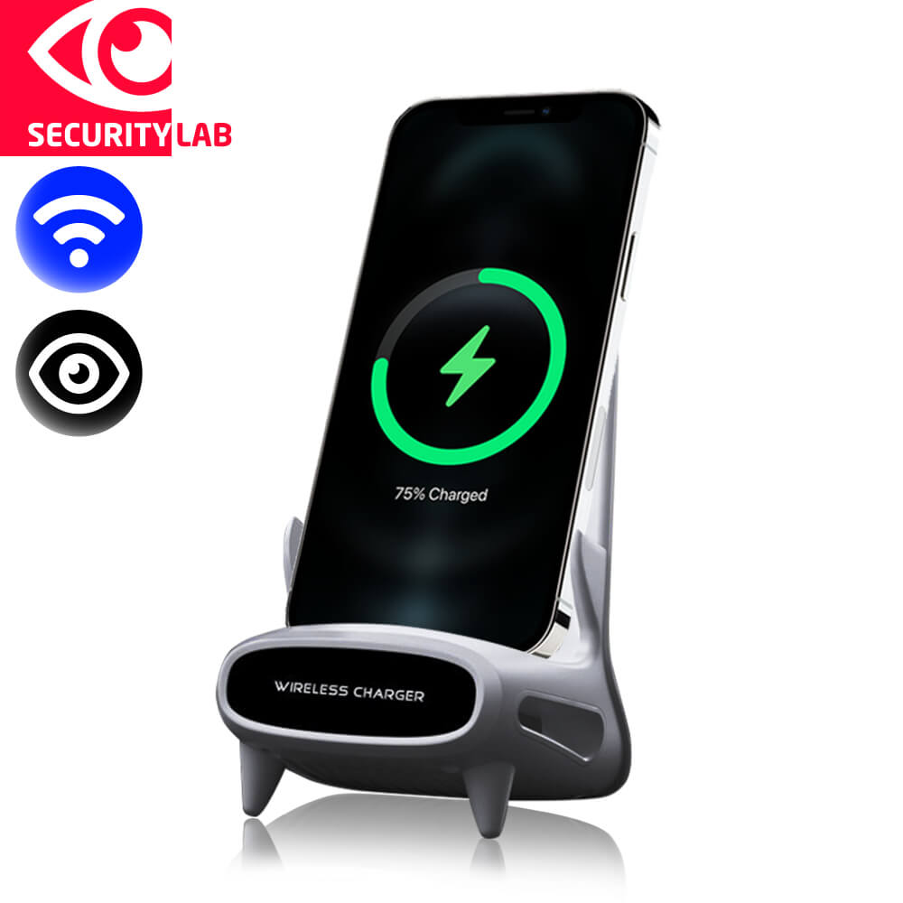 24/7 Home Wireless Mobile Phone Charging Stand Security Camera Alert
