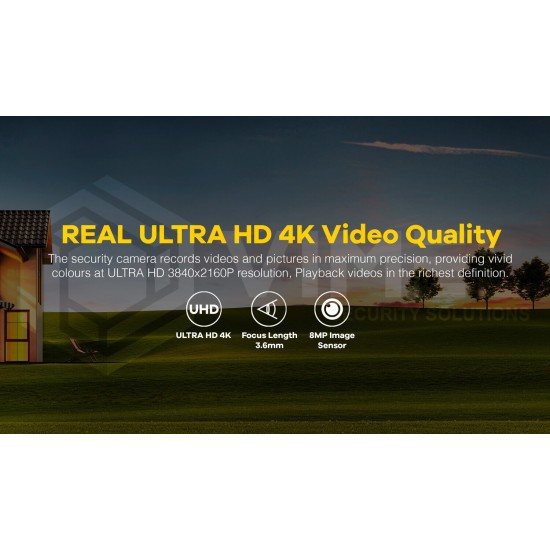 ULTRA HD 4K WIFI Solar Dual Security Camera 10X