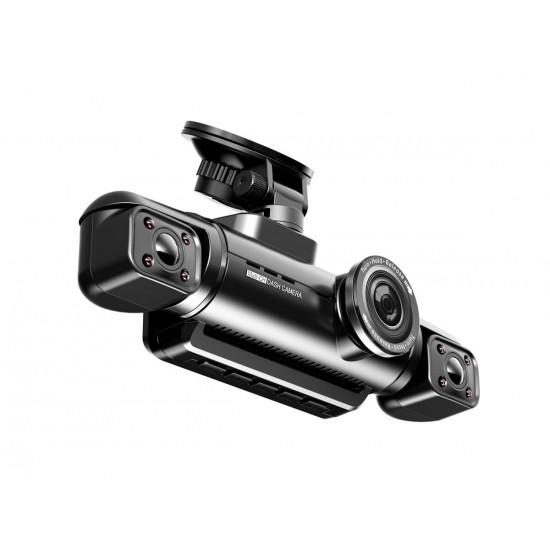 Triple Channel Dash Camera with 24/7 Security Parking