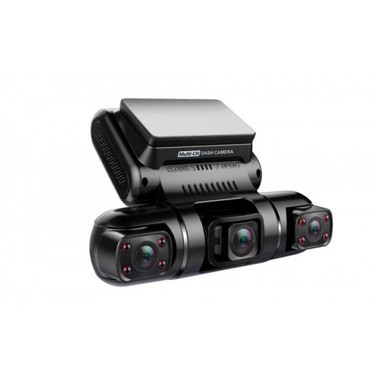 WIFI UHD 4K Triple Lens Dash Camera with Rear Camera