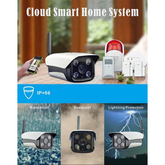 4G Wireless Security Camera with Alarm System 